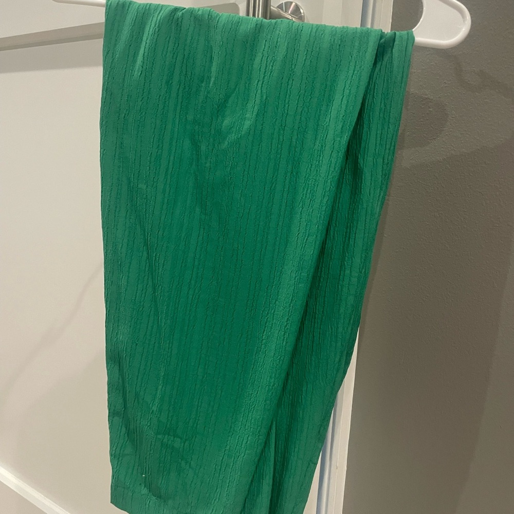 Vibrant Green Textured Fabric